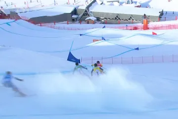 Daniel Paulus v závodě skikrosařů