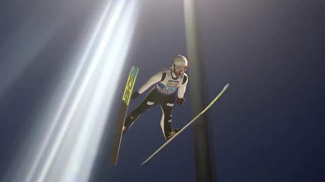 Skoky Romana Koudelky na Turné čtyř můstků v Bischofshofenu