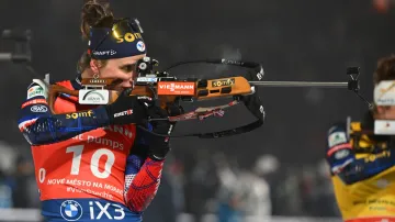 Sestřih masáku biatlonistek v Novém Městě na Moravě