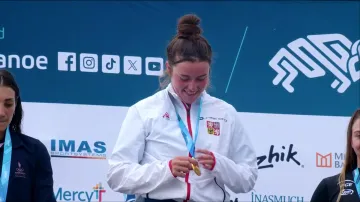 Medailový ceremoniál s Lukášem Kratochvílem a Terezou Kneblovou