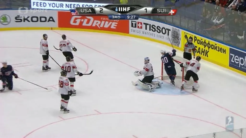 Gól v utkání USA - Švýcarsko: Gardiner - 3:1 (51. min.)