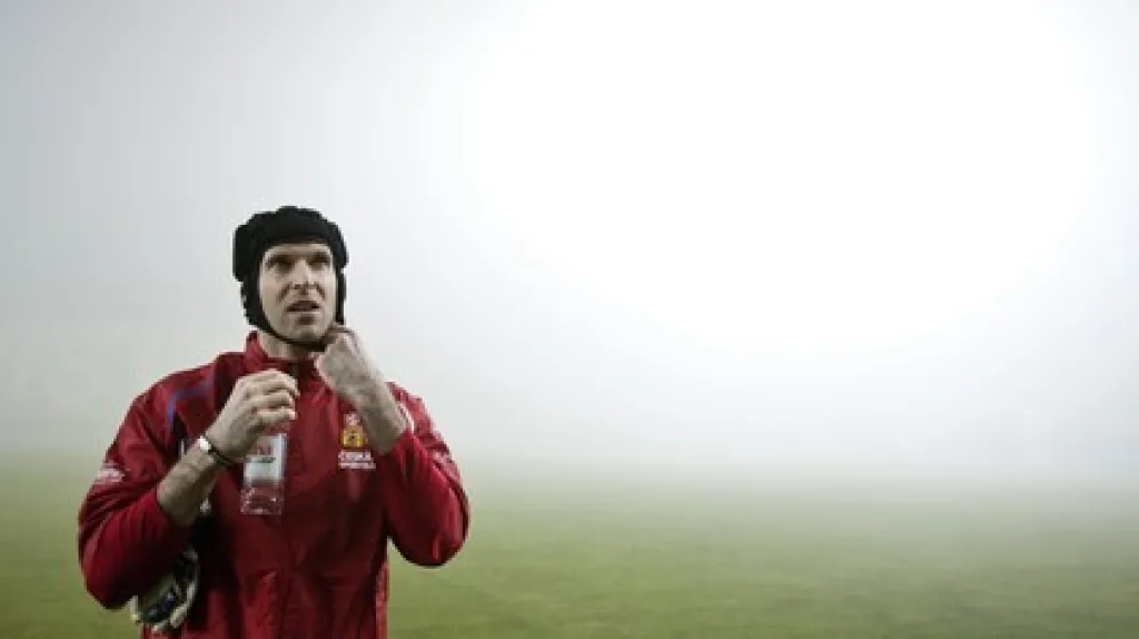 Petr Čech na tréninku