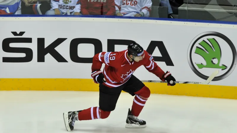 Útočník Kanady Jason Spezza slaví vstřelenou branku