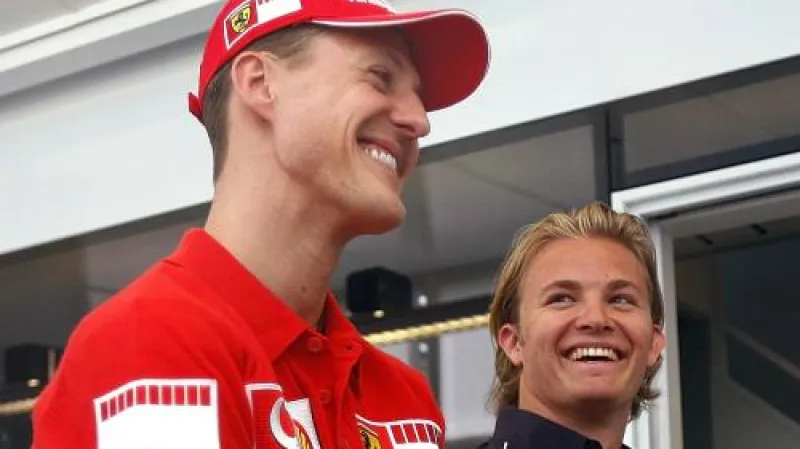 Michael Schumacher a Nico Rosberg