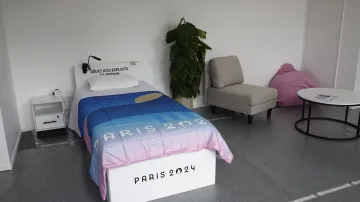 Pokoj v olympijské vesnici na Hrách v Paříži