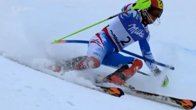 Vítězný slalom Marcela Hirschera