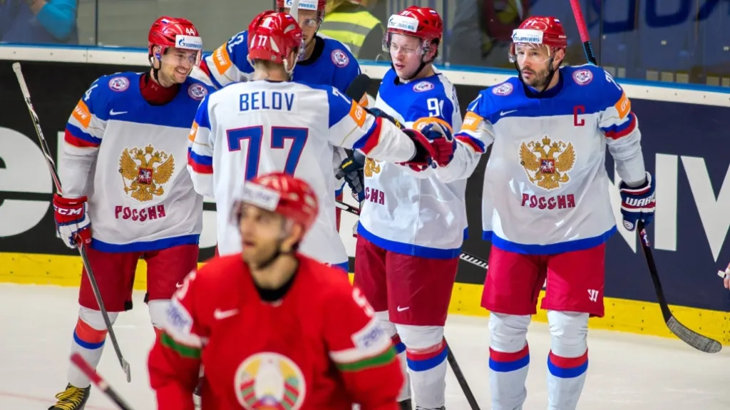 Radost hokejistů Ruska