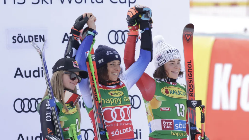 Federica Brignoneová vyhrála obří slalom v Söldenu