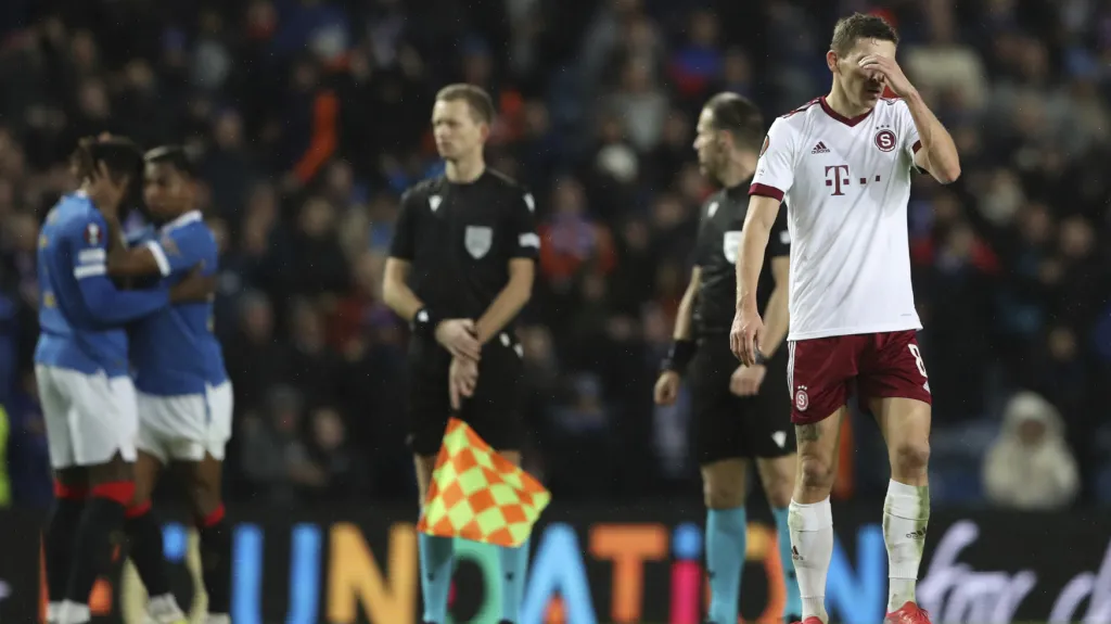 Zklamaný David Pavelka ze Sparty po utkání s Rangers