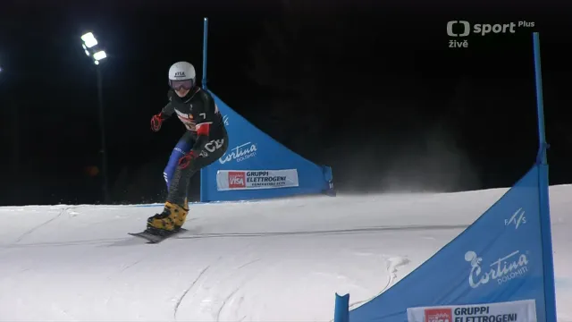 Jízdy Zuzany Maděrové v paralelním obřím slalomu v Cortině