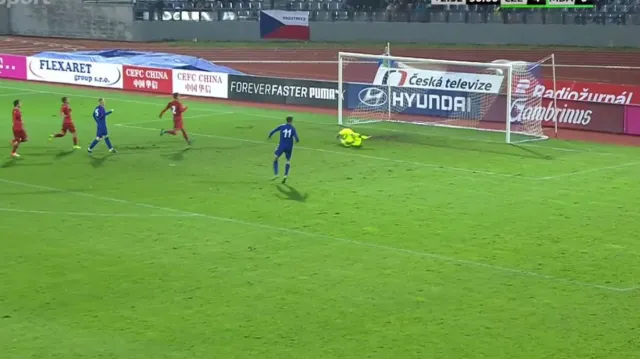 Gól v utkání Česko U21 - Moldavsko U21: Rebenja - 4:1 (90+3 min.)