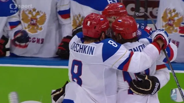 Gól v utkání Rusko - Finsko: Malkin - 3:2 (36. min.)