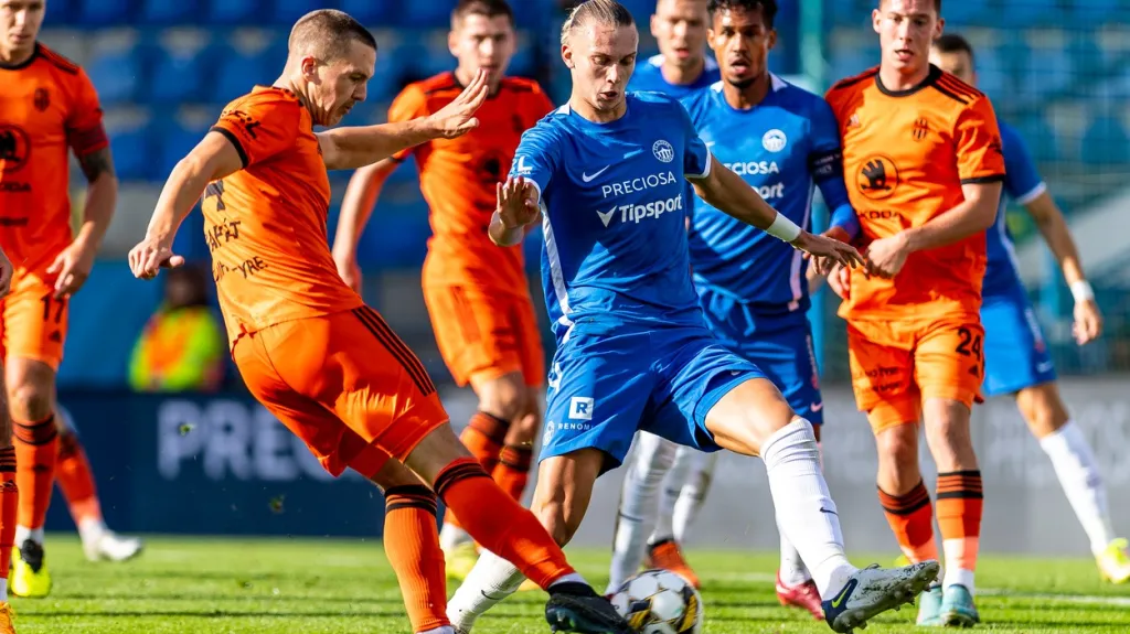 Mladá Boleslav (v oranžovém) veze body z Liberce