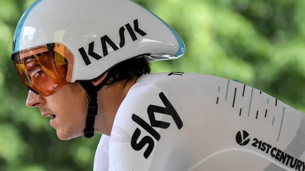 Geraint Thomas v nové kombinéze Teamu Sky