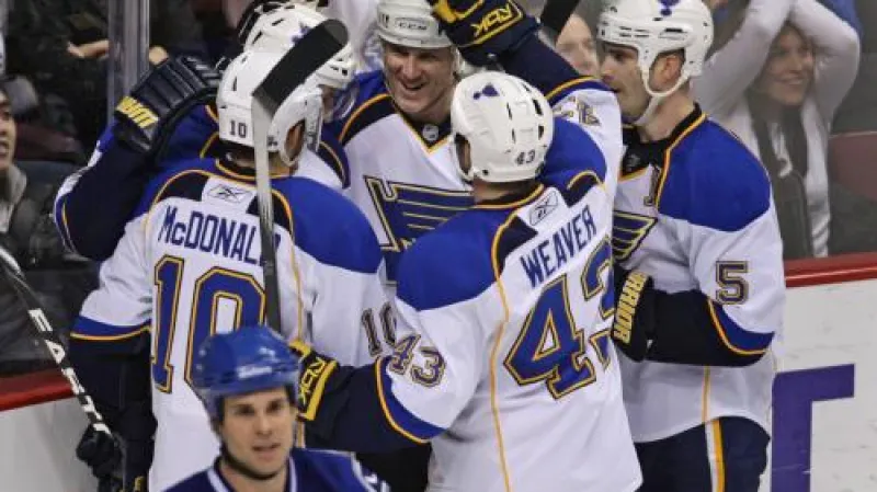 Radost hráčů St. Louis