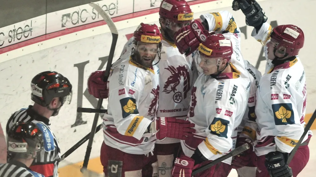 Radost hokejistů Třince
