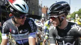 Mark Cavendish s Chrisem Froomem na startu Tour v Leedsu