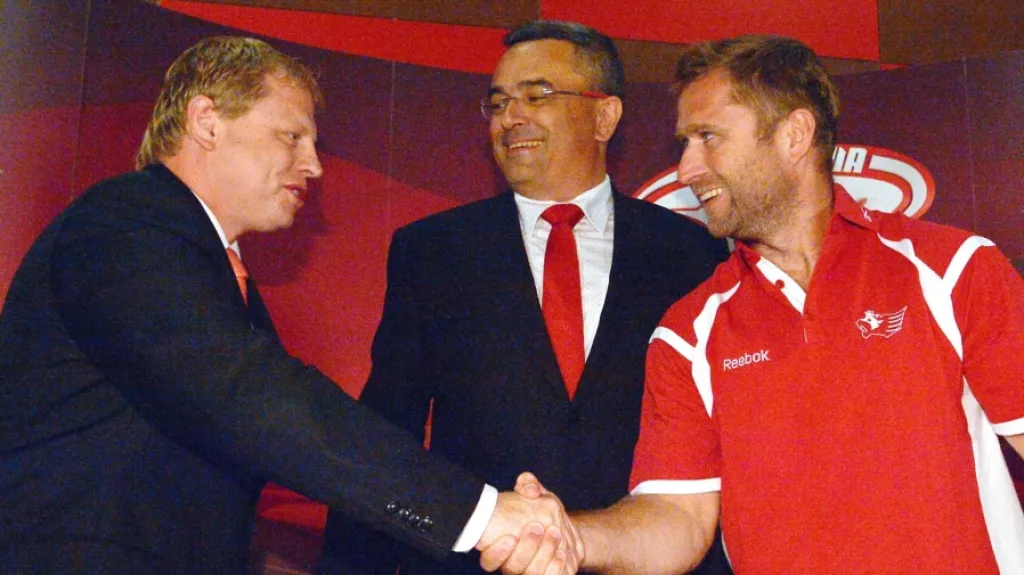 Vladimír Pitter (vlevo), nový většinový vlastník Slavie Praha
