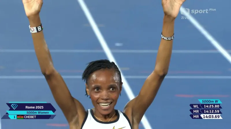 Chebetová zaběhla v Římě na 5000 m druhý nejlepší čas všech dob