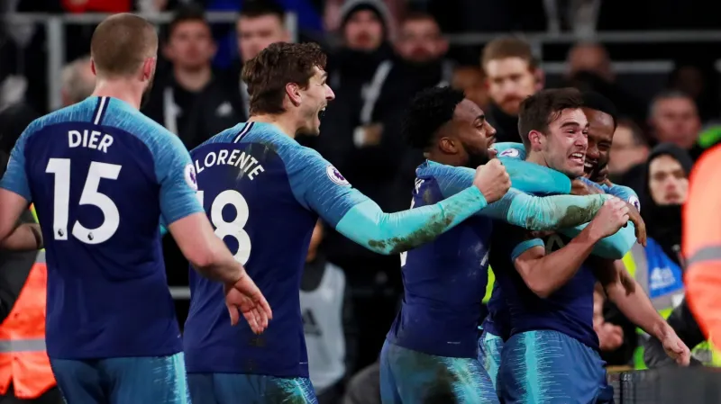 Radost fotbalistů Tottenhamu