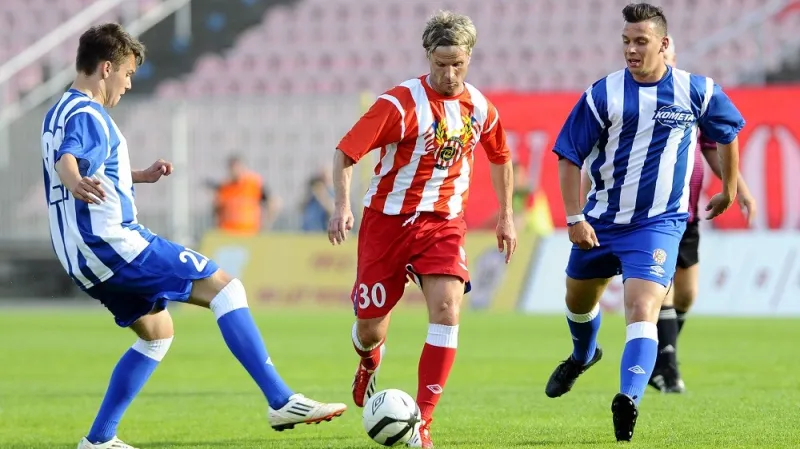 Patrik Sigl (uprostřed) hrál znovu za Zbrojovku