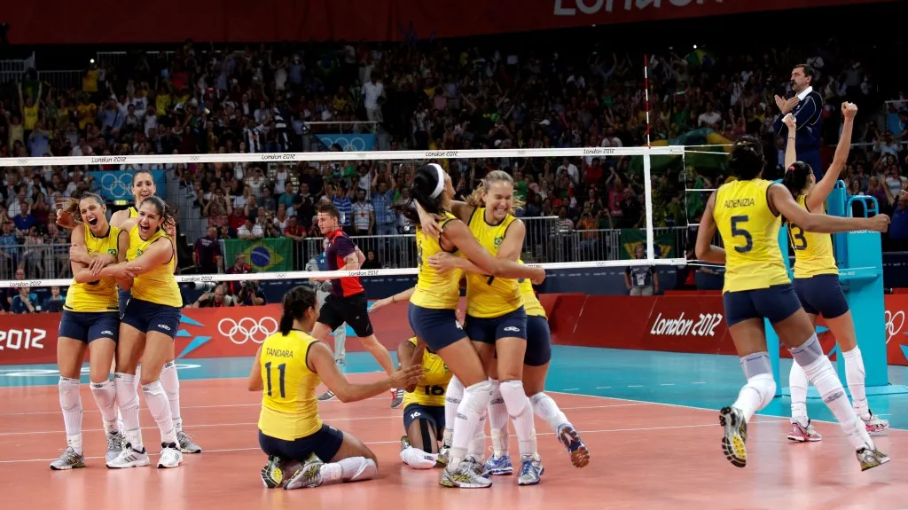 Brazilské volejbalistky slaví olympijský triumf