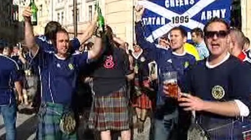 Skotští fanoušci v Praze