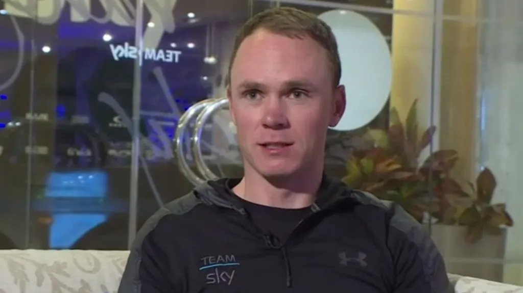 Chris Froome během rozhovoru pro BBC