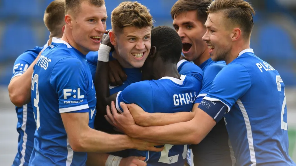 Radost hráčů Liberce z Imada Rondiče