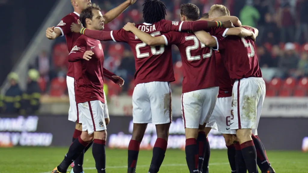 Radost fotbalistů Sparty