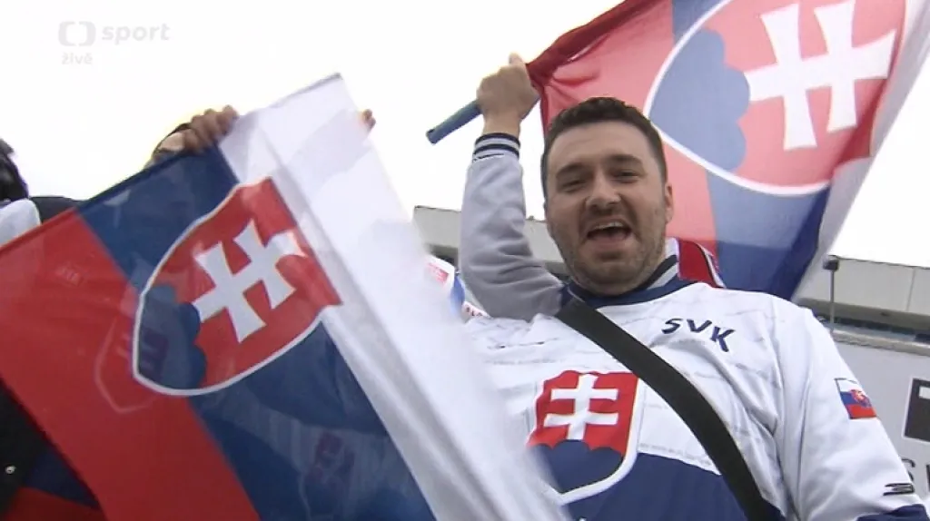 Slovenští fanoušci okupovali Ostravu