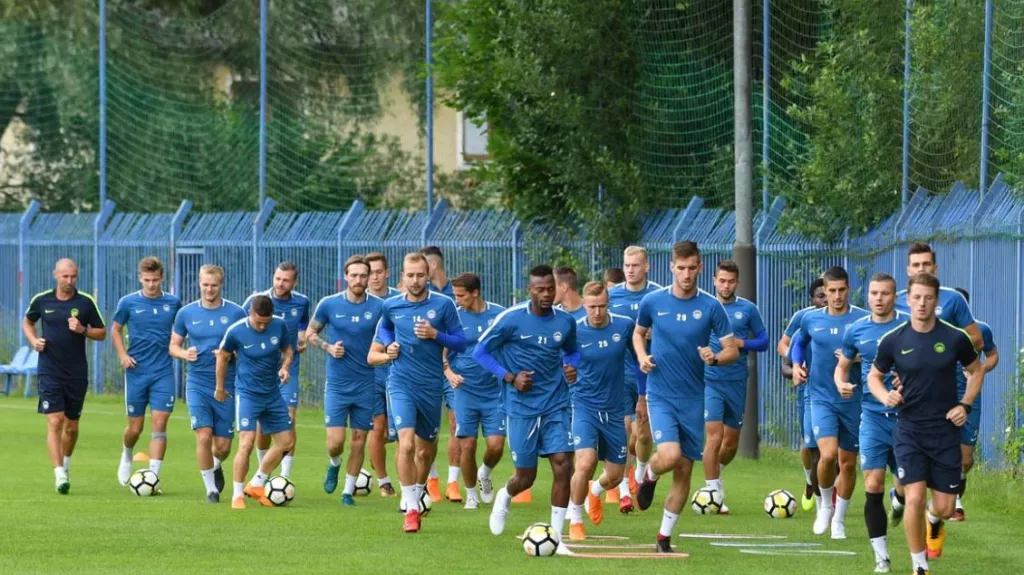 Fotbalisté Liberce na tréninku 