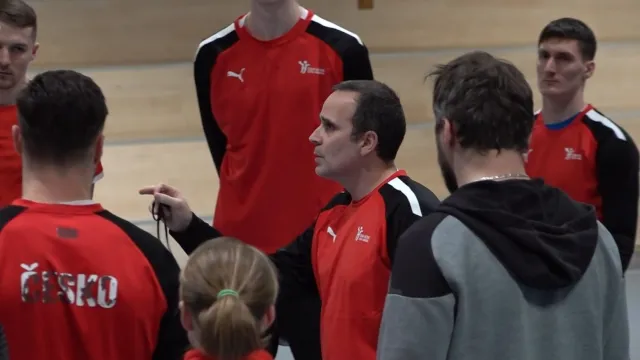 Čeští házenkáři se chystají na zápas s Polskem