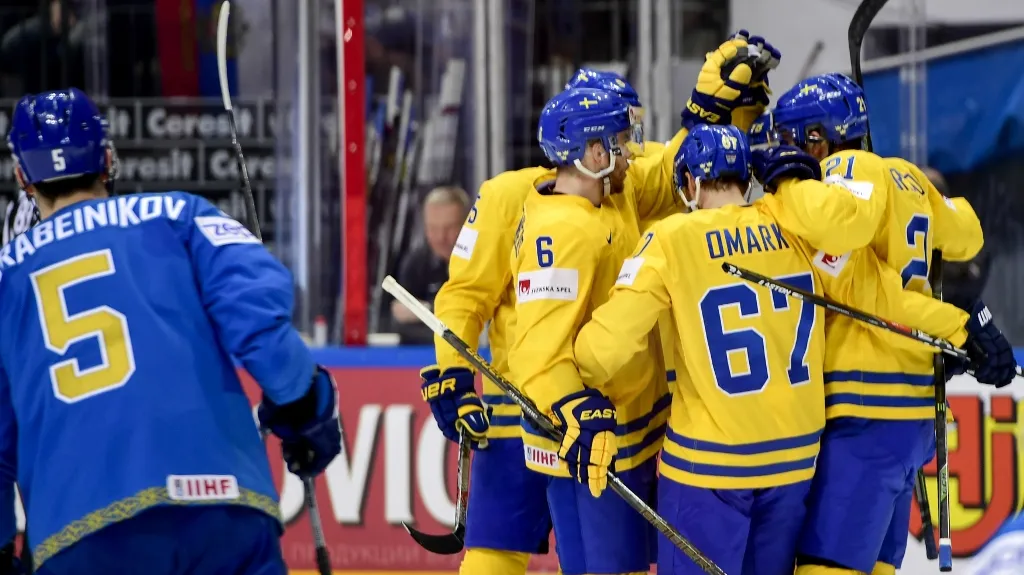 Švédská radost v utkání s Kazachstánem