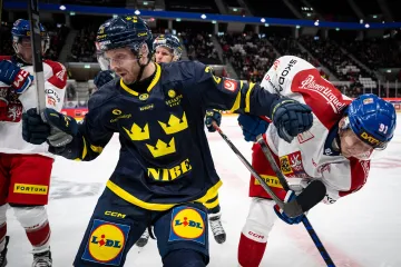 Švédský útočník Christoffer Ehn vyhrál souboj s Matyášem Kantnerem