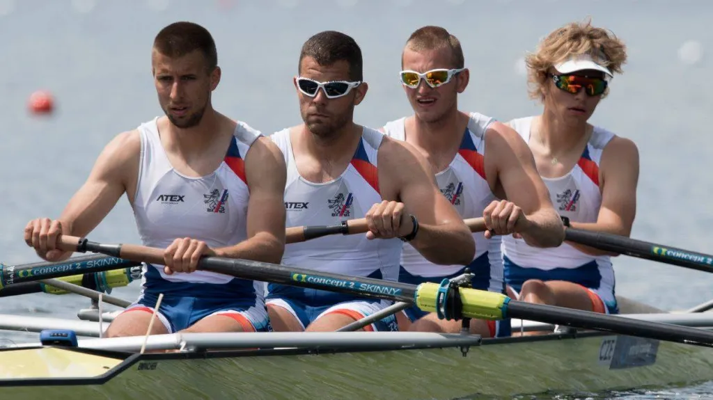 Veslařská čtyřka Miroslav Jech, Miloslav Šágr, Jakub Makovička a Jan Lapáček