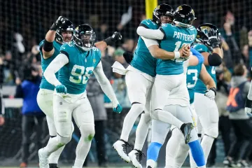 Radost hráčů Jacksonville Jaguars