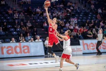 Eliška Hamzová v přípravném utkání před ME