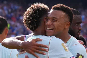 Kylian Mbappé se raduje z branky