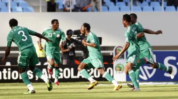 Radost hráčů Nigérie