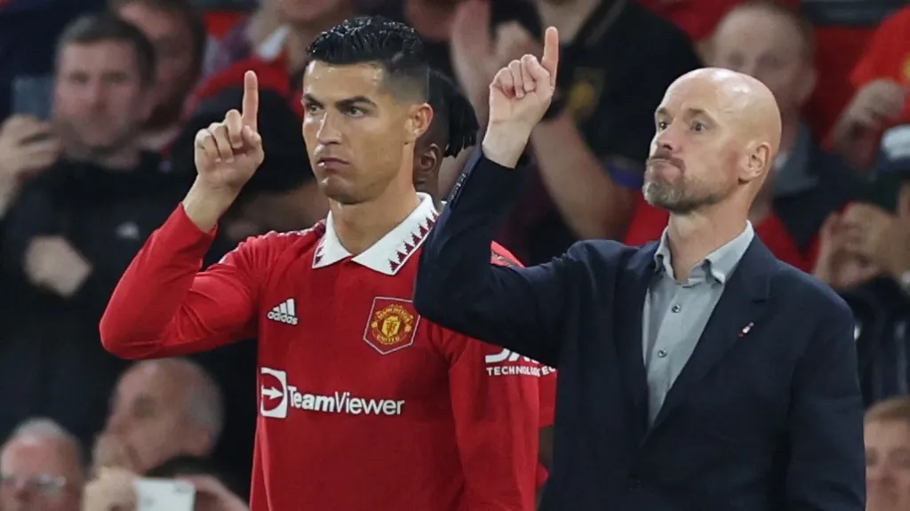 Cristiano Ronaldo a trenér Erik ten Hag