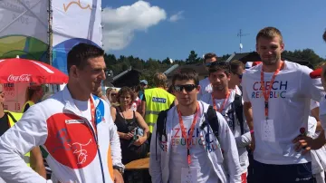 Čeští medailisté v olympijském parku Lipno