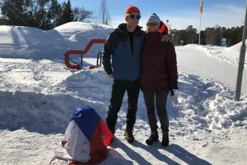 Čeští biatlonoví fanoušci v Östersundu