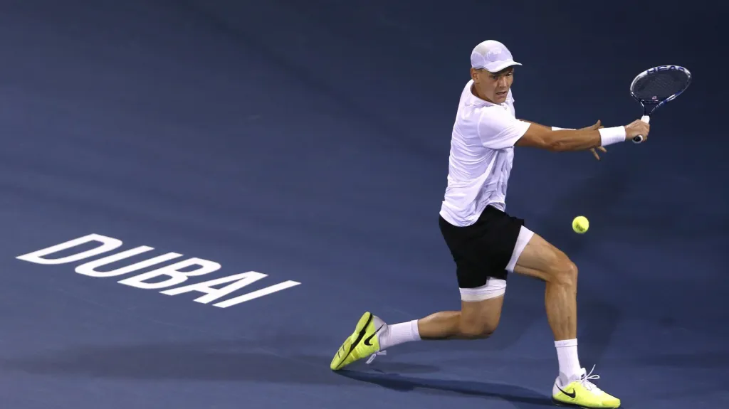 Tomáš Berdych na turnaji v Dubaji