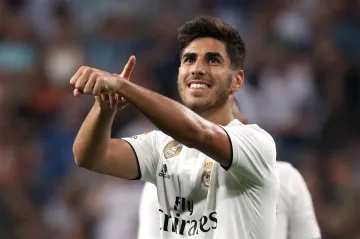 Marco Asensio se raduje z gólu v dresu Realu Madrid