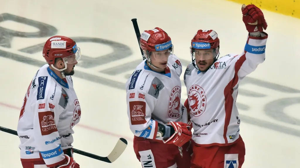 Slavící hokejisté Třince