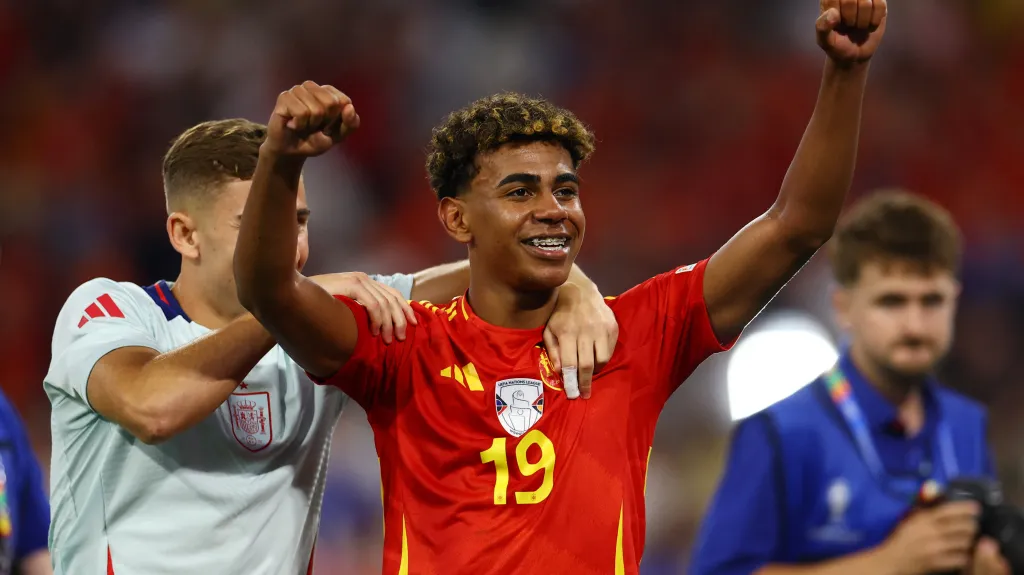 Lamine Yamal se raduje z postupu Španělska do finále Eura