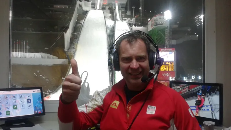Martin Hosták před závodem skokanů na středním můstku