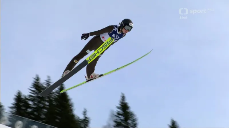 První skok Anežky Indráčkové na SP v Lillehameru