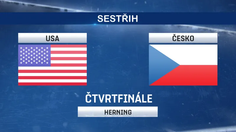Sestřih čtvrtfinále USA - Česko